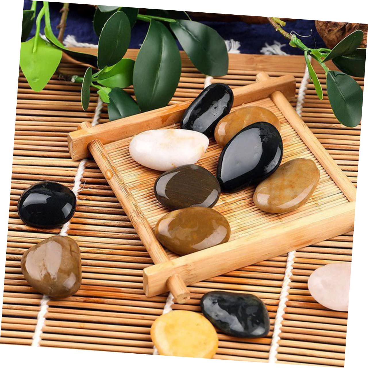 FOMIYES 3 Paquetes Piedras Mixtas Naturales Pulidas Plantas Naturales Interior De Rio Mexicana Terrario Plantas Piedras Pequeñas Rocas De Jardín Suculentas Cactus Exterior Guijarro