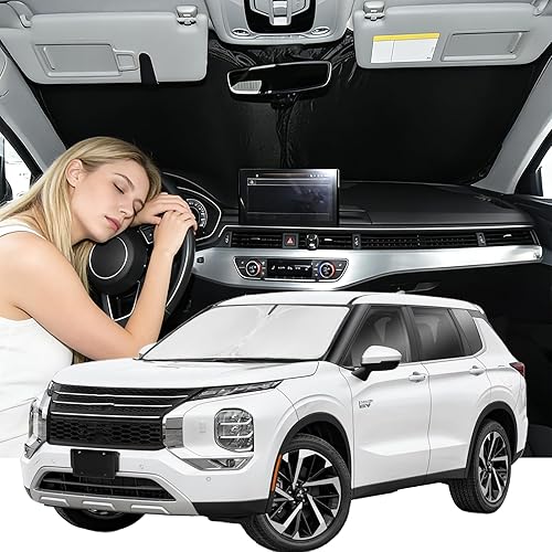 Miniatura 29 de Parasol de 4 capas para parabrisas, ajuste personalizado, tela 240T, parasol retráctil que bloquea los rayos ultravioletas, accesorios para automóvil