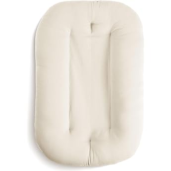 snuggle me Baby Nest 0-9 Months - Premium Baby Nest for Newborns Soft Organic Cotton with Fibre fill Cuddly Nest Coccon 100% Machine Washable Includes Travel Bag Natural
