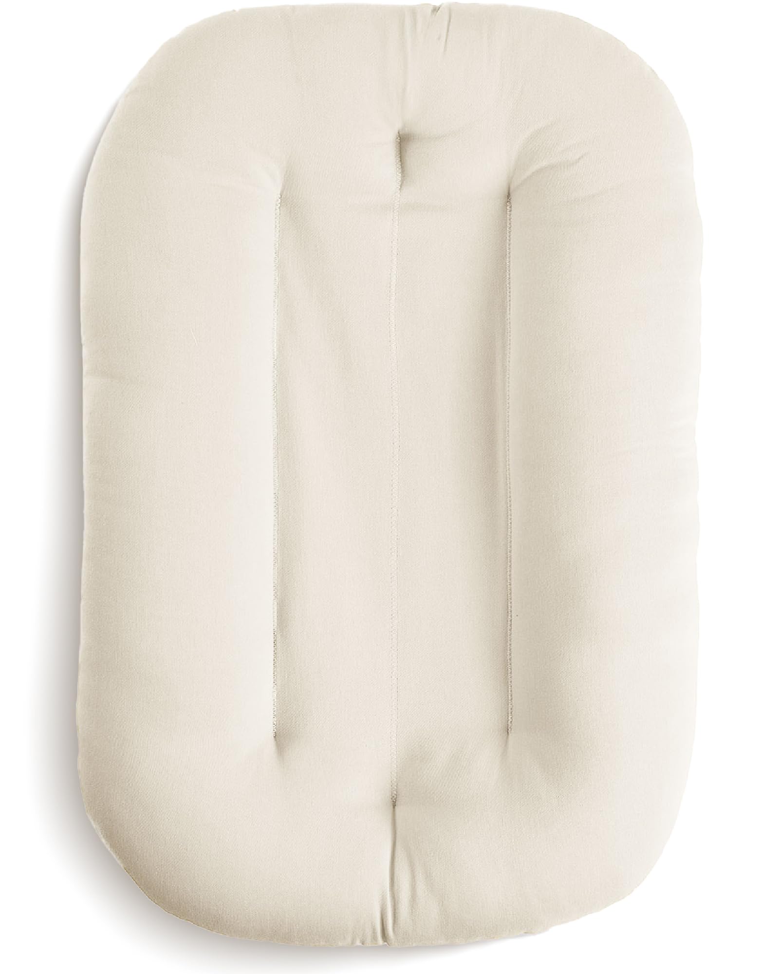 snuggle me® Babynest (0-9 Monate) - Premium Babynestchen Neugeborene, Bio-Baumwolle mit Faserfüllung, Ungepolsterte Mitte, die Umarmungen imitiert, 100% Maschinenwaschbar, Inkl. Reisetasche (Natural)