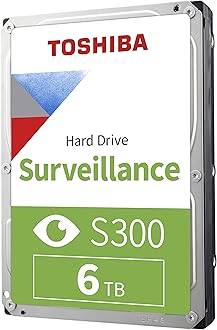 S300 6TB Surveillance 3.5” Internal Hard Drive – CMR SATA 6 Gb/s 7200 RPM 256MB Cache - HDWT360UZSVAR