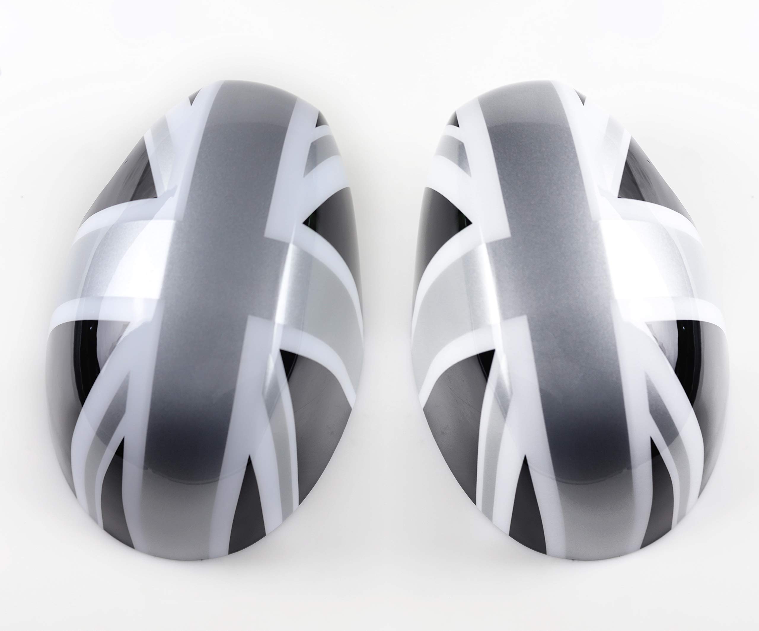 Rearview Wing Side Mirror Covers Caps Shell Accessories with Light Hole Union Jack Gray Compatible with Mini Cooper ONE S JCW F54 F55 F56 F57 F60 2020——Present