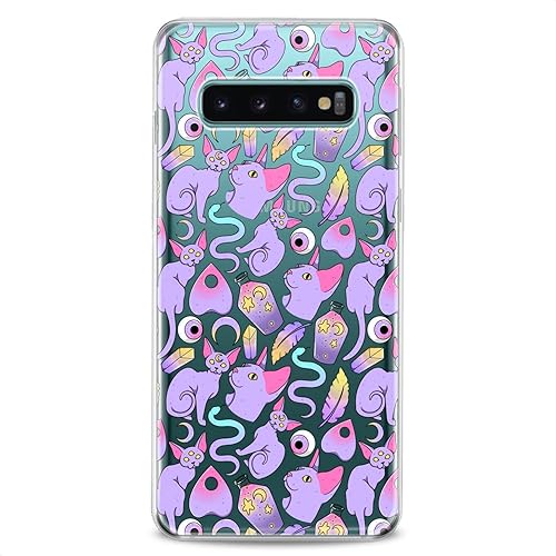 Miniatura 5 de Funda compatible con Samsung S24 S23 FE S22 Plus S21 Ultra S20+ S10 Note 20 S10e S9 Tarot Cards Flexible Ligero Diseño Spooky Witchcraft Clear Magic