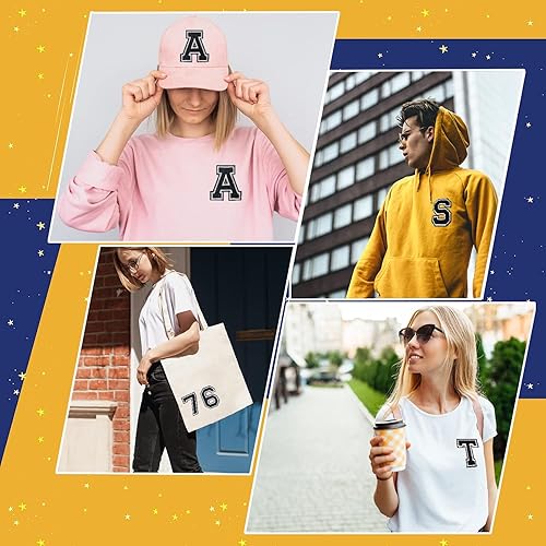 Miniatura 5 de Harsgs Parches de letras para planchar de 3.1 pulgadas, parche de letras individuales bordadas para ropa, vestido, sombrero, jeans, accesorios de