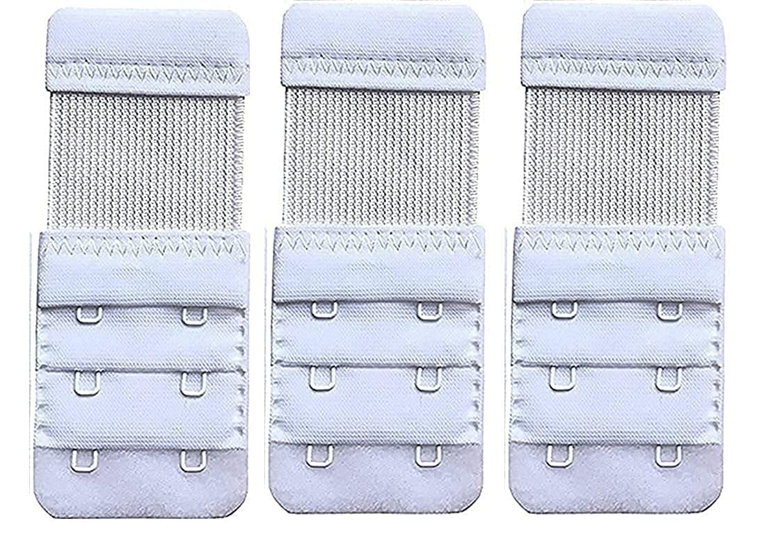 Bra Hook Extender-2 Hook - 3 Eye (with Extra Elastic) Save Your Bra Increase Band Length-Bra Extensions-Bra Extender Hook-Bra Hooks for Women-Bra Hook and Eye-Bra Hook Extender Combo (White)-picture-57