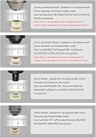 Vista 8 de AT2020 Soporte Antivibración Universal Araña Soporte para Micrófono de Grabación Compatible con Muchos Micrófonos de Condensador como Rode NT1-A