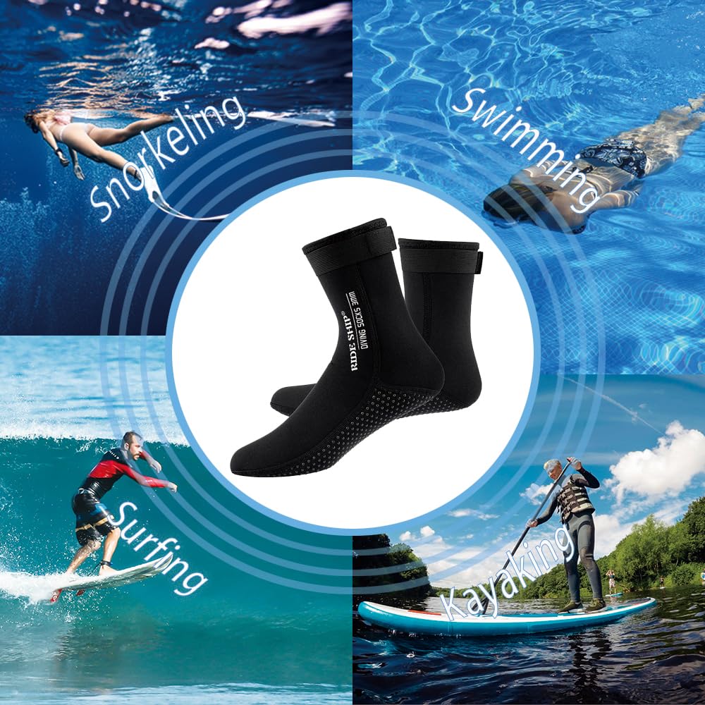 Skyone Neoprensocken, Tauchsocken, Tauchsocken für Damen und Herren, 3 mm, Sandsocken, Thermosocken, flexibel, rutschfest