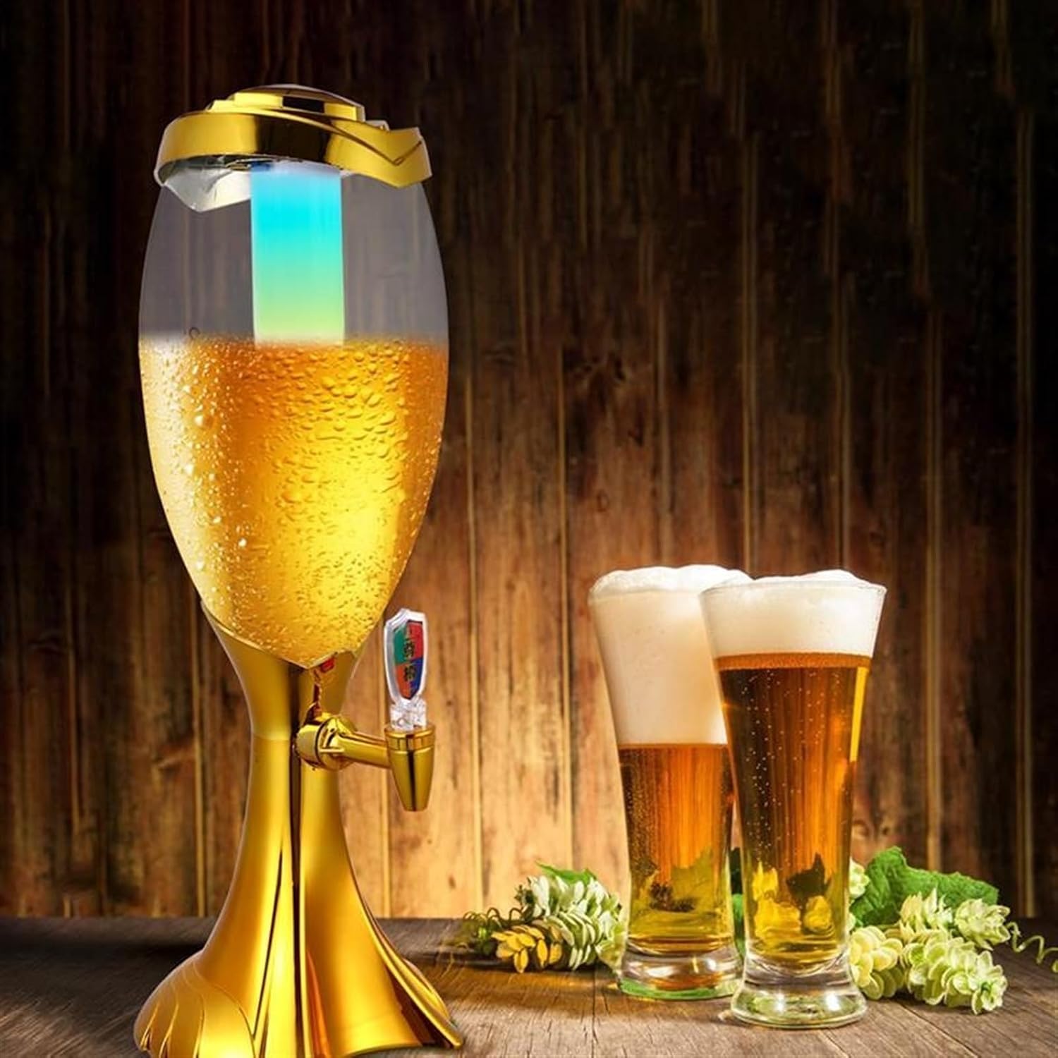 Beer Tower Creative Commercial Wine Column 3L Beer Cannon Bubble Barrel Tower Juice Barrel Beverage Dispenser Party Tower Beverage Dispenser