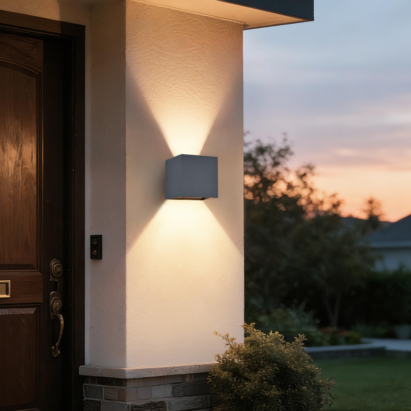 2 Pezzi Lampade da Esterno LED, Applique da Parete IP65 per Interno/Esterno con Lampadina G9 Sostituibile 3000K, Luce Up/Down con Angolo del Fascio Regolabile, per Ingresso, Corridoio, Antracite