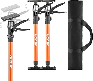 VEVOR Cabinet Jack Support Pole, 2-Pack, 20.8-45.3 Inch Steel Telescopic Quick Support Rod, Adjustable 3rd Hand System up to 154 lbs Capacity for Installing Cabinets, Lifting Drywall, Cargo Bars