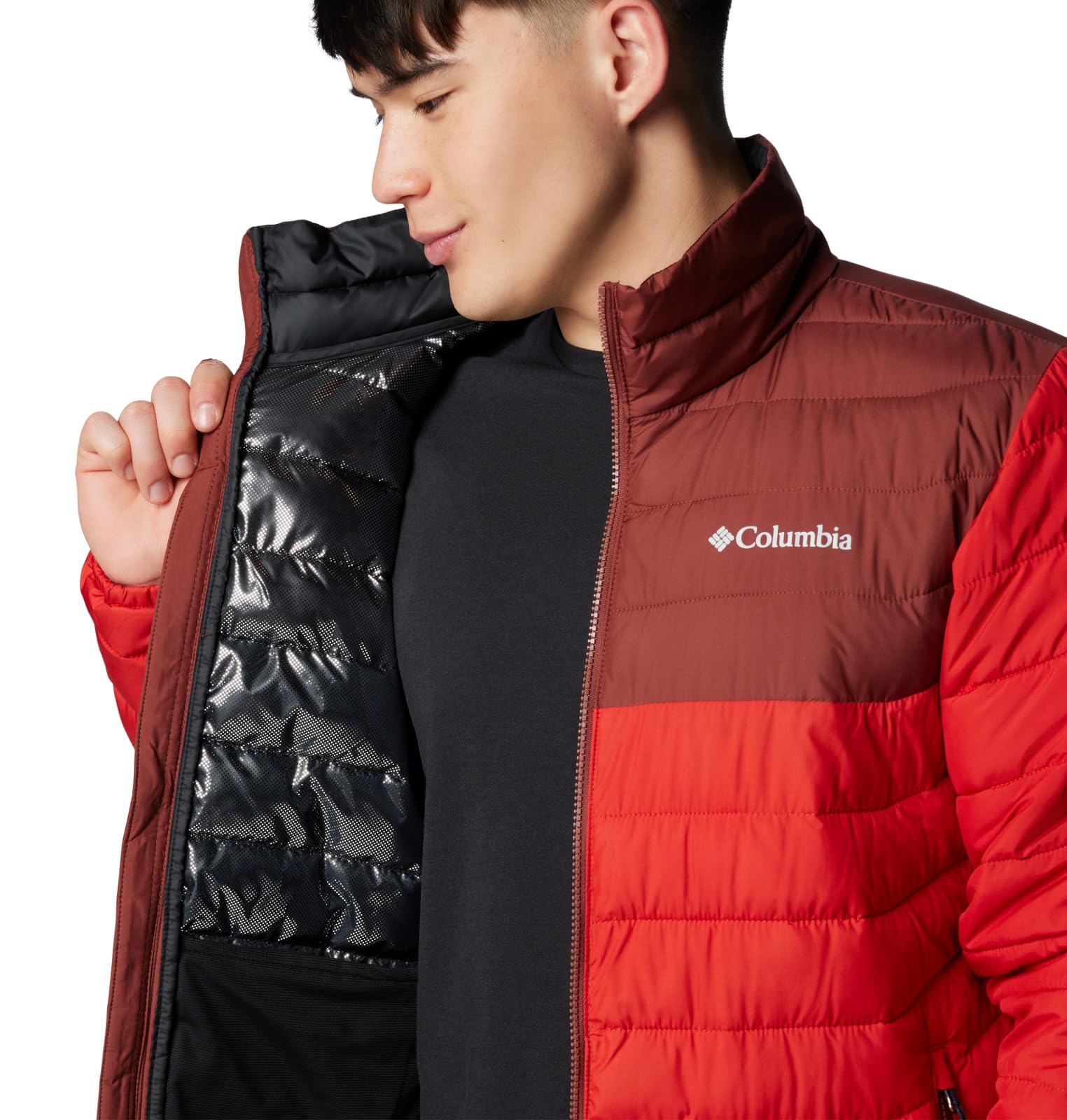 Columbia Men's Powder Lite II Jacket, Sail Red/Spice, Small view 7