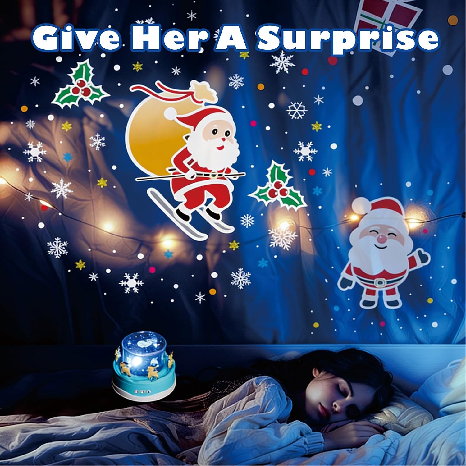 Rechargeable Star Projector Night Light | 360° Rotatable LED Color-Changing Star Light, Sleep Night Lamp for Bedroom & Living Room, Ideal Birthday Gift for Boys & Girls(Rechargeable Blue)