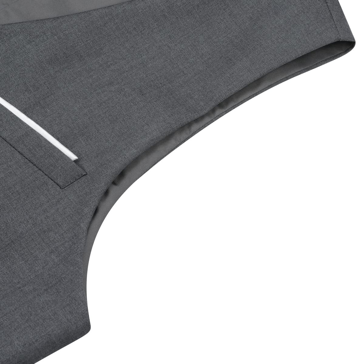 Allthemen Męska kamizelka slim fit, dekolt w serek, bez rękawów, na ślub biznesowy