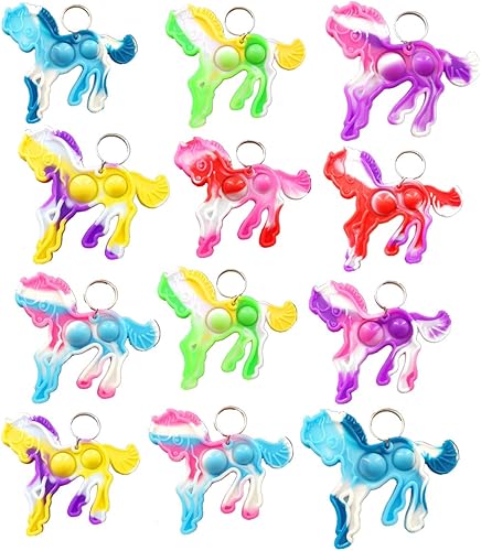 Roaqua Paquete de 30 mini juguetes para ansiedad con forma de caballo pequeño, para autismo, regalo de fiesta de cumpleaños, para escuela, aula,