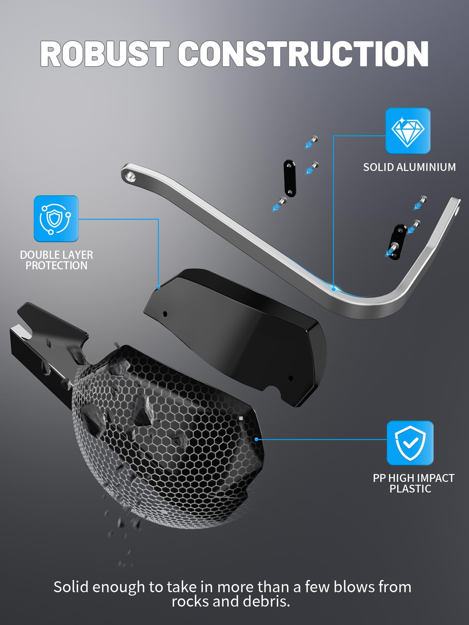 Protectores de mano para moto de suciedad – Universal para manillar de 7/8 pulgadas y 1 1/8 pulgadas – Para Dirt Bike para Motocross Enduro Supermoto (negro)