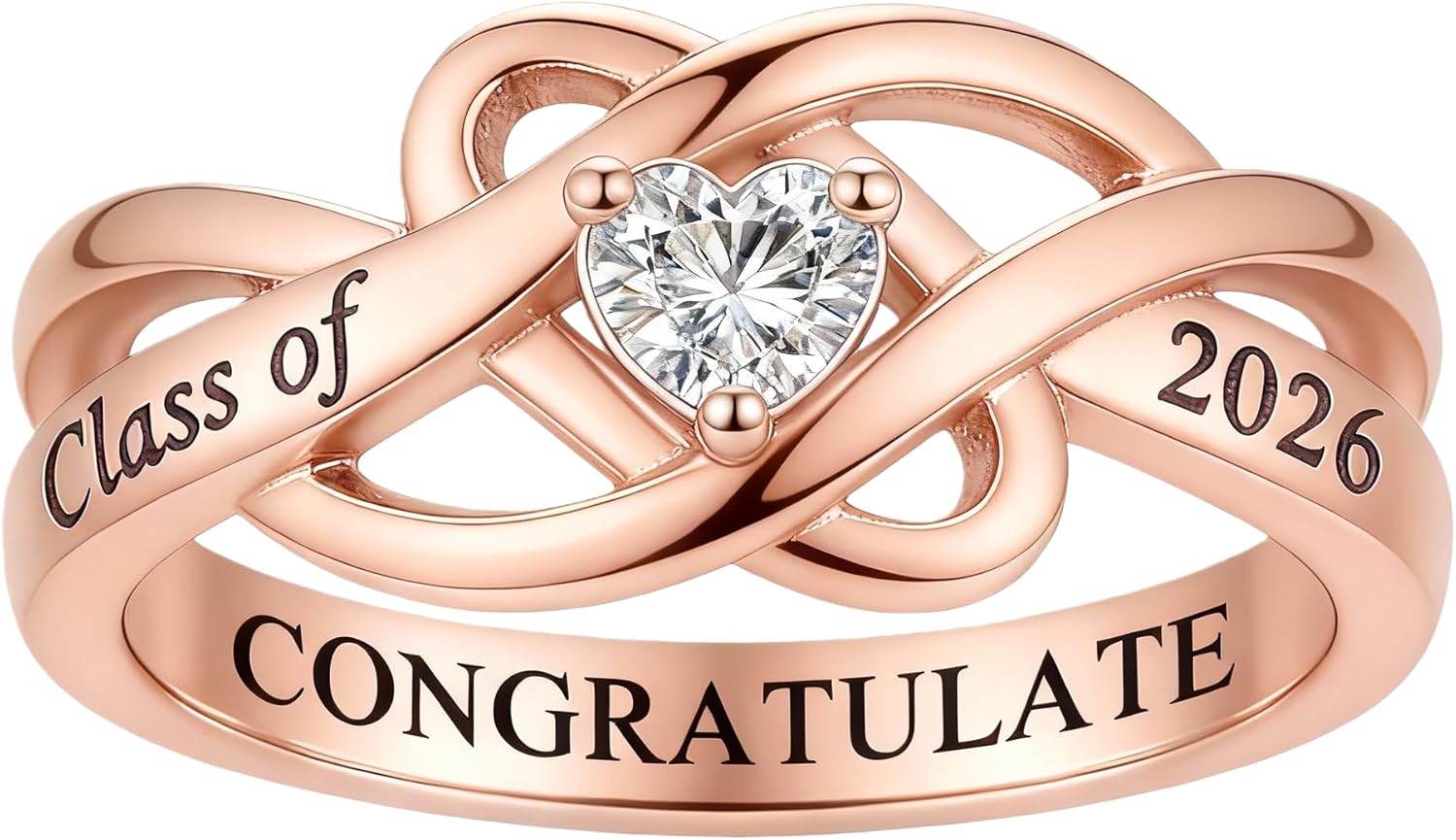 Class Rings for Women High School and College Graduates, 925 Sterling Silver Graduation Ring Personalized, High School Ring for Women 2026, Birthstone Women's Class Rings Customized