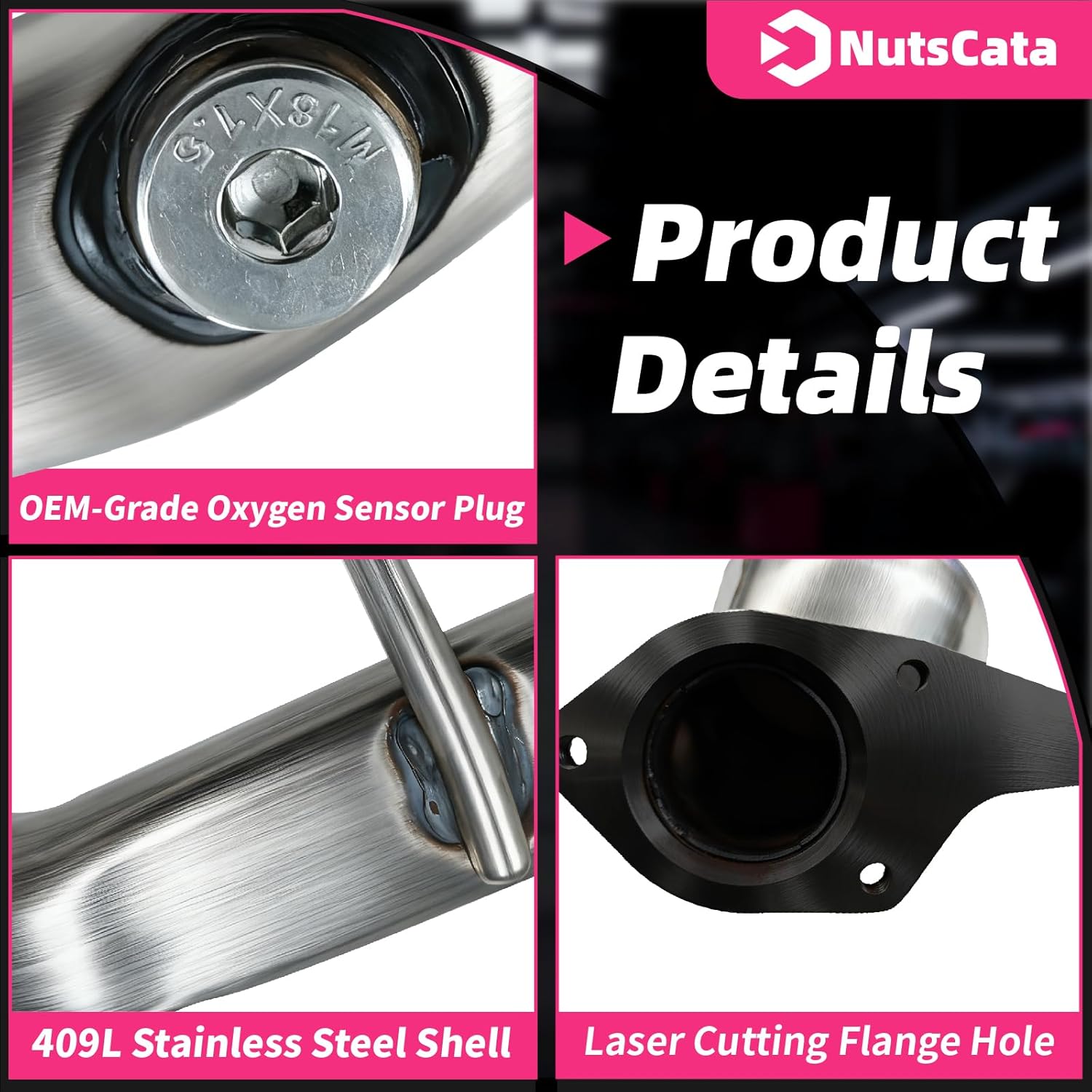 Front & Rear Catalytic Converter Direct-Fit Compatible with Nissan Altima 2007 2008 2009 2010 2011 2012 2013 2.5L L4 EPA Compliant Replace OEM 16593 54782