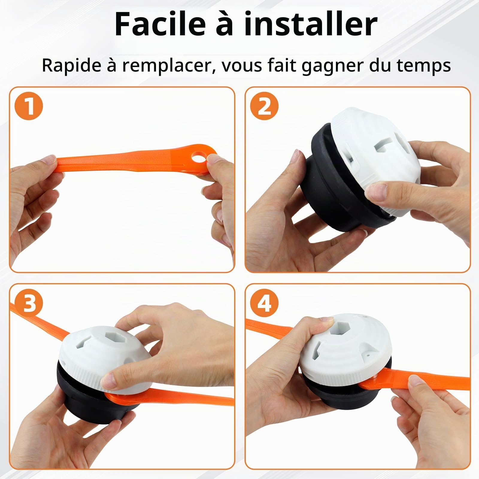 Lot de 40 lames en plastique 4002 007 1000 pour Stihl PolyCut 6-2, 6-3, 7-3, 28-2, 48-2, 27-3, 47-3, lames de rechange pour tondeuse Stihl PolyCut