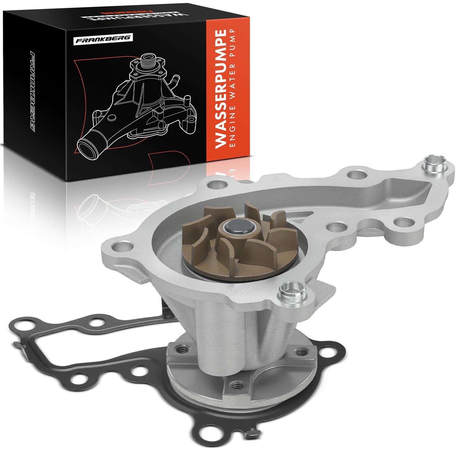 Frankberg Pompa dell'acqua/pompa del liquido di raffreddamento 2510004050 | Compatibile con: Kona Box/SUV OS OSE OS, Ceed Sportswagon CD, Kona OS OSE OS, i20 GB IB, Stonic YB, Picanto SÌ, Ceed CD