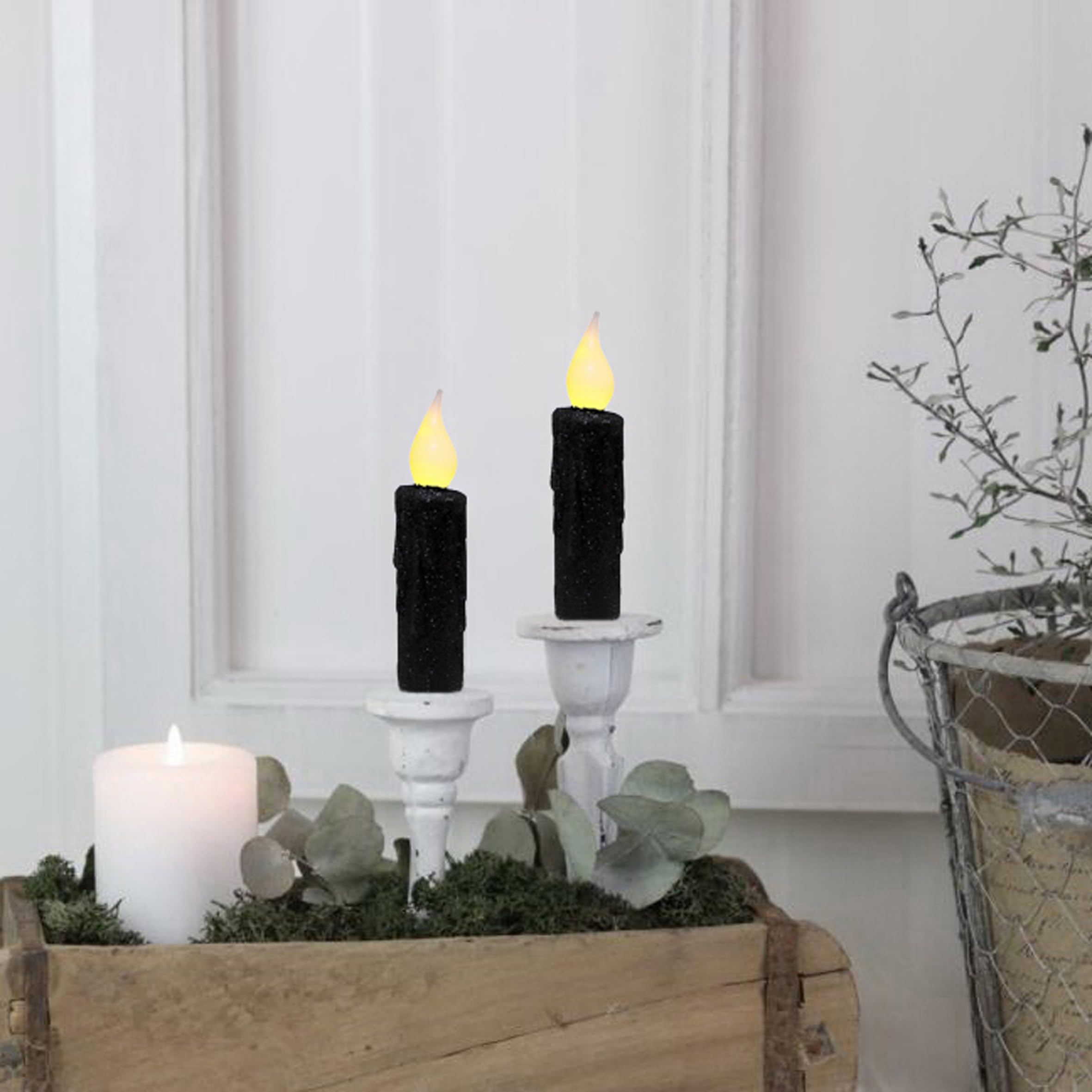 CVHOMEDECO. Bougies Sans Flamme Scintillantes Bougies