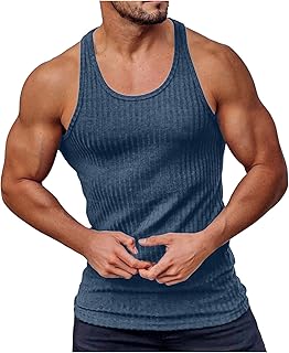 Camiseta de tirantes para hombre monocolor, camiseta sin mangas para hombre, color blanco, camiseta interior sin mangas para entrenamiento, gimnasio, fitness y culturismo, camiseta funcional con