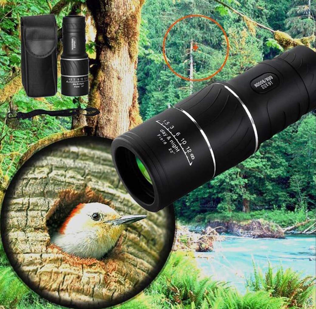 Telescopio/Monoculare 16X52 ad Alte Prestazioni, Supporto visivo Telescopio per Fotocamera per Cellulare per Birdwatching, Caccia, Campeggio/Codice Merce: WXJ-510
