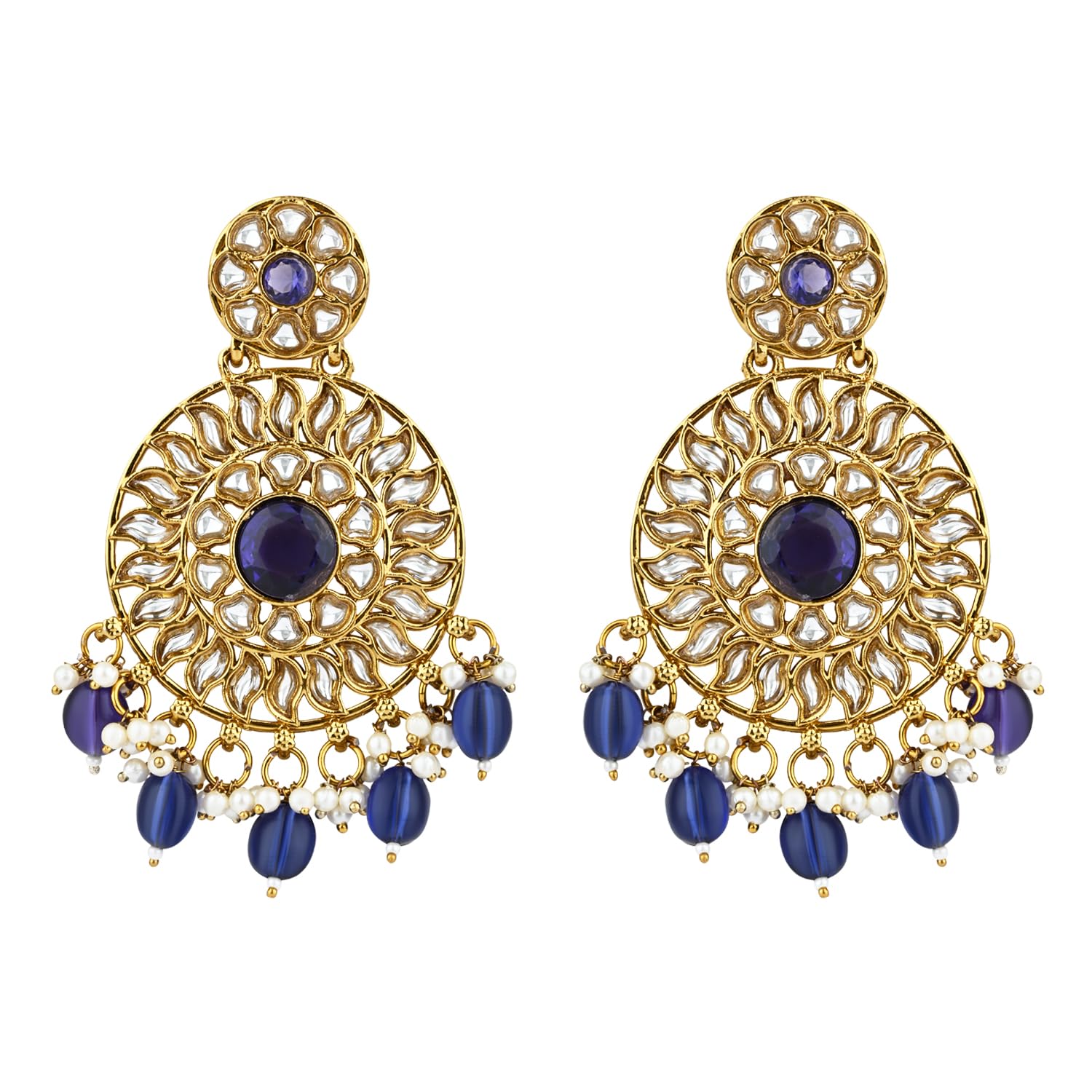 I Jewels Gold Plated Traditional Handcrafted Kundan Pearl Floral Design Earrings For Women/Girls (E3177PG) (B0CT5W4D27) Amazon Price History, Amazon Price Tracker
