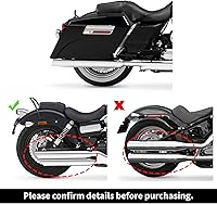 Vista 2 de XMT-MOTO - Alforjas rígidas con tapas de altavoz de 6 x 9 pulgadas+soportes de conversión cromados para Harley Davidson modelos Softail 1984-2017