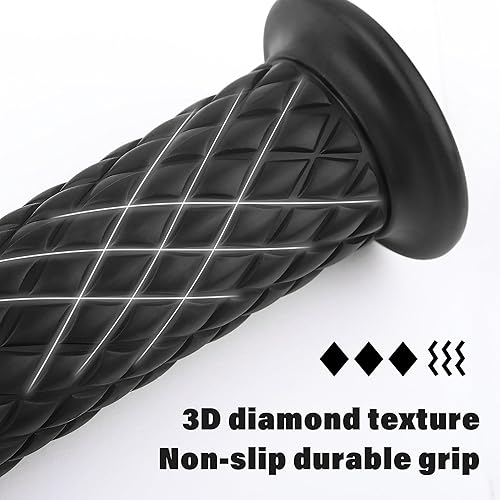 Miniatura 4 de 2 empuñaduras de motocicleta, agarres de goma antideslizantes para manillar de motocicleta con elegante diseño retro, agarres universales para