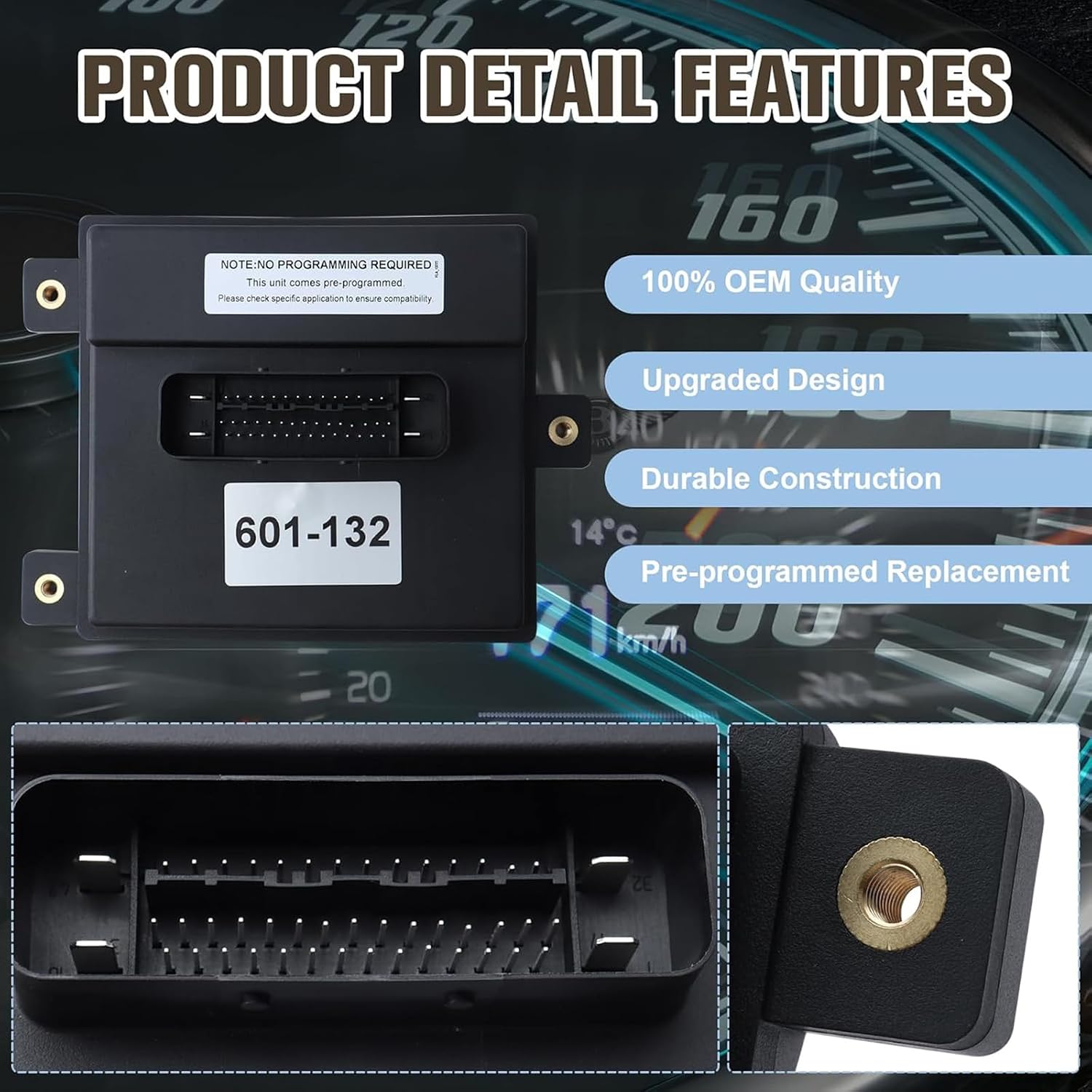 Oil Pump Driver Module for 2007-2009 601-132 20850907 Replacement Part Pre-Programmed Oil Pump Flows Control Module