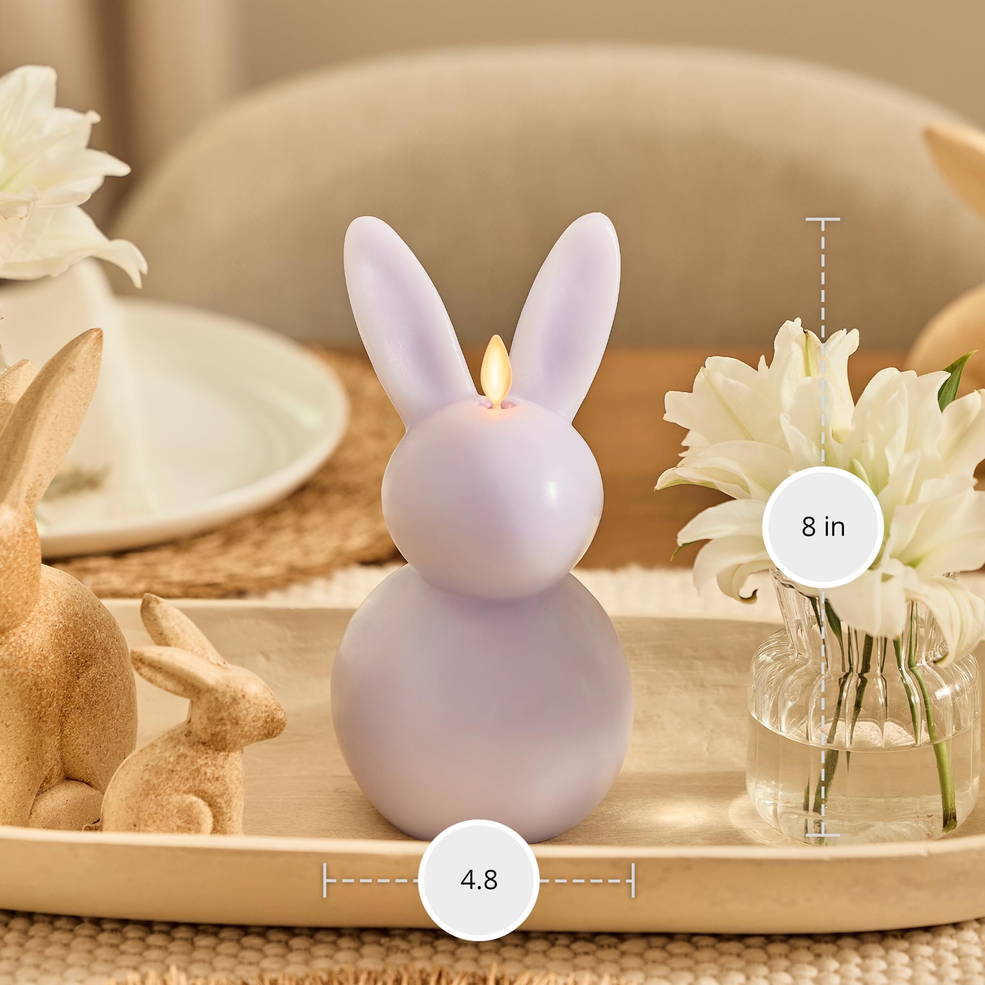 Amazon.com: Luminara Easter Bunny Candle- Gentle Lavender 4.8