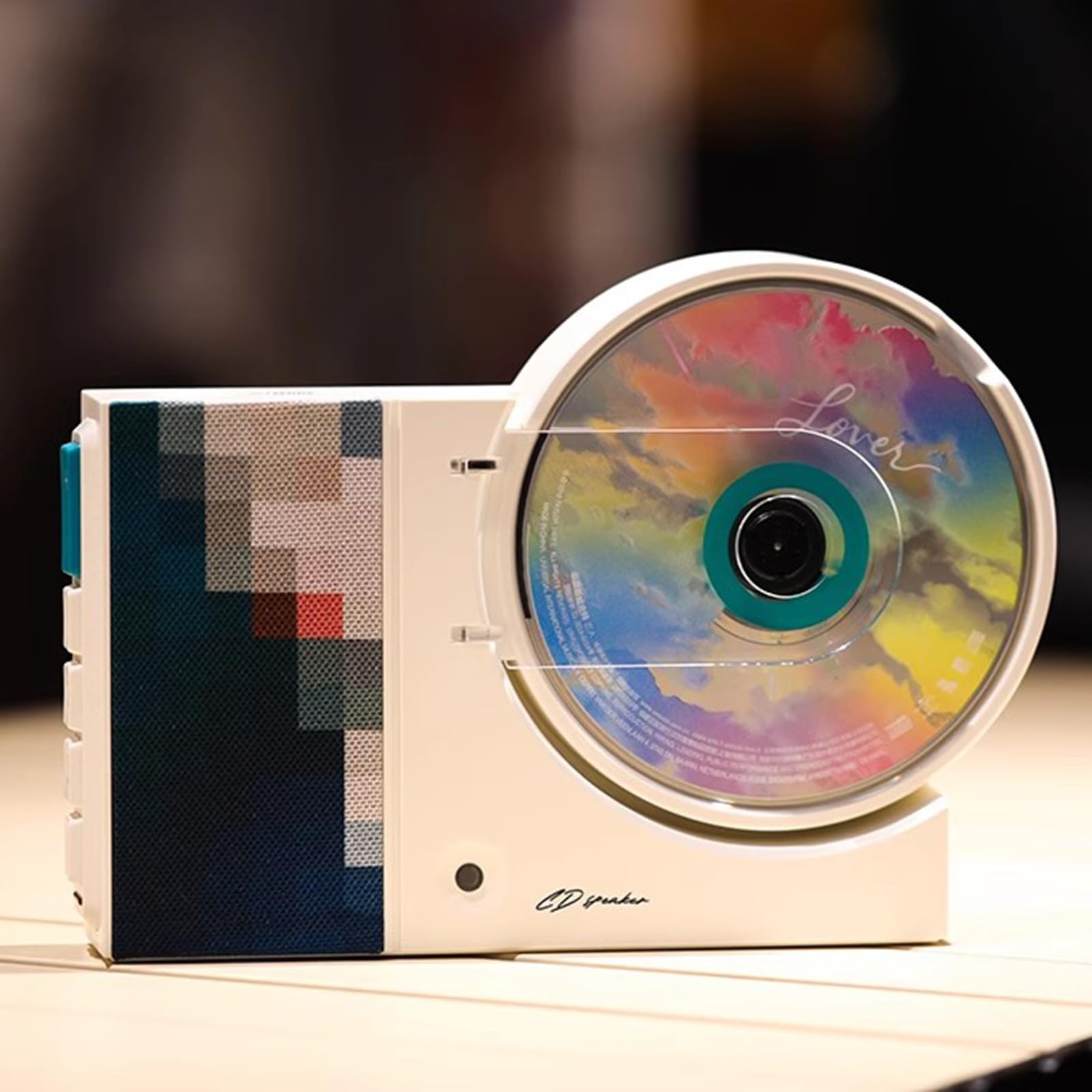 Przenośny odtwarzacz CD Bluetooth z głośnikiem HiFi, pilot zdalnego sterowania, obsługa USB/AUX, do montażu na ścianie i na biurku, dla miłośników muzyki retro