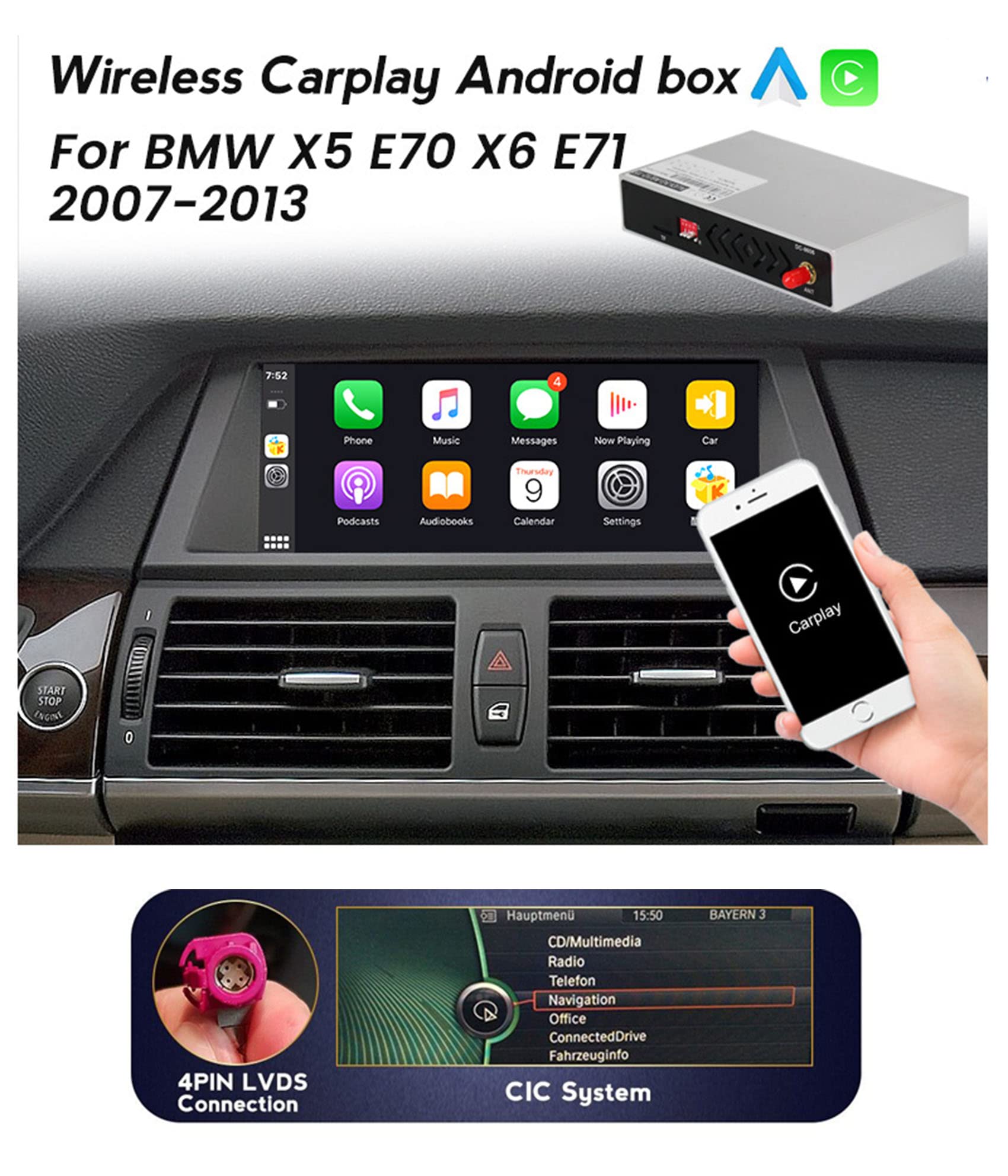 Amazon.co.jp: Amimilili BMW X5 E70 X6 E71 2007-2013 CCC CIC用 
