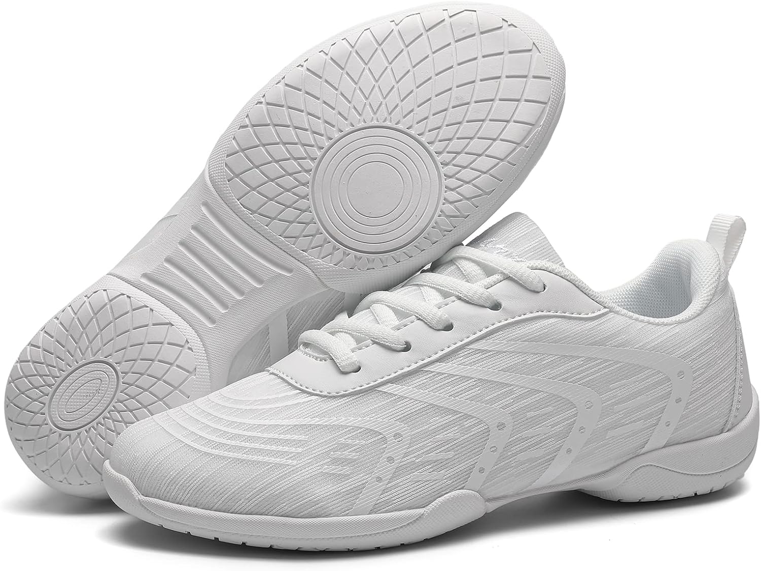 Cheer Shoes White Womens Cheerleading Shoes Youth Girls Athletic Training Breathable Lightweight Competition Comfortable Sneakers Size - Image 6