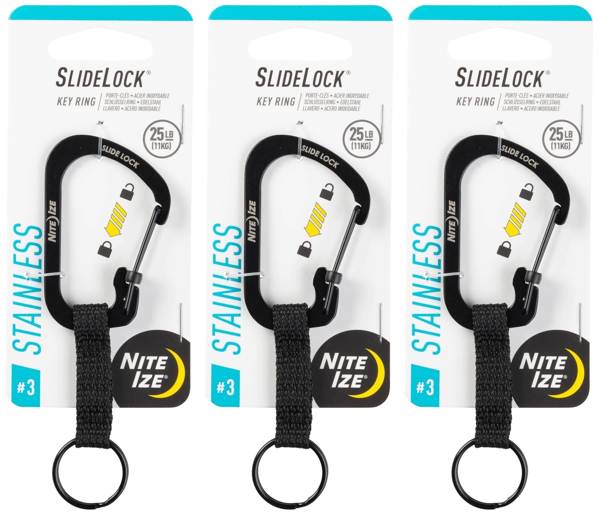 Nite Ize SLIDELOCK KEYRING -BLACK