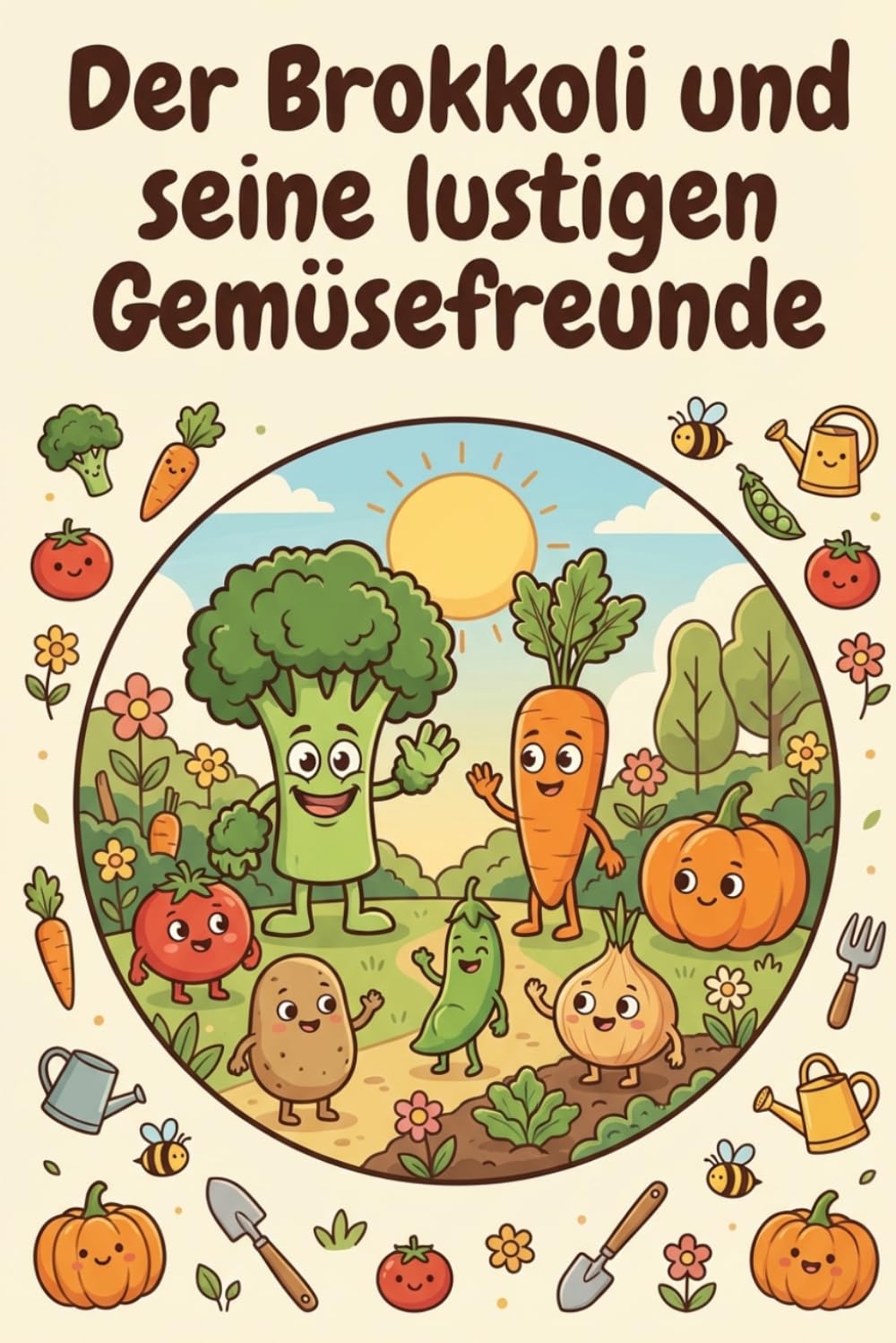 Der Brokkoli und seine lustigen Gemüsefreunde: Kreativer Ausmalspaß mit verrückten Gemüsefreunden