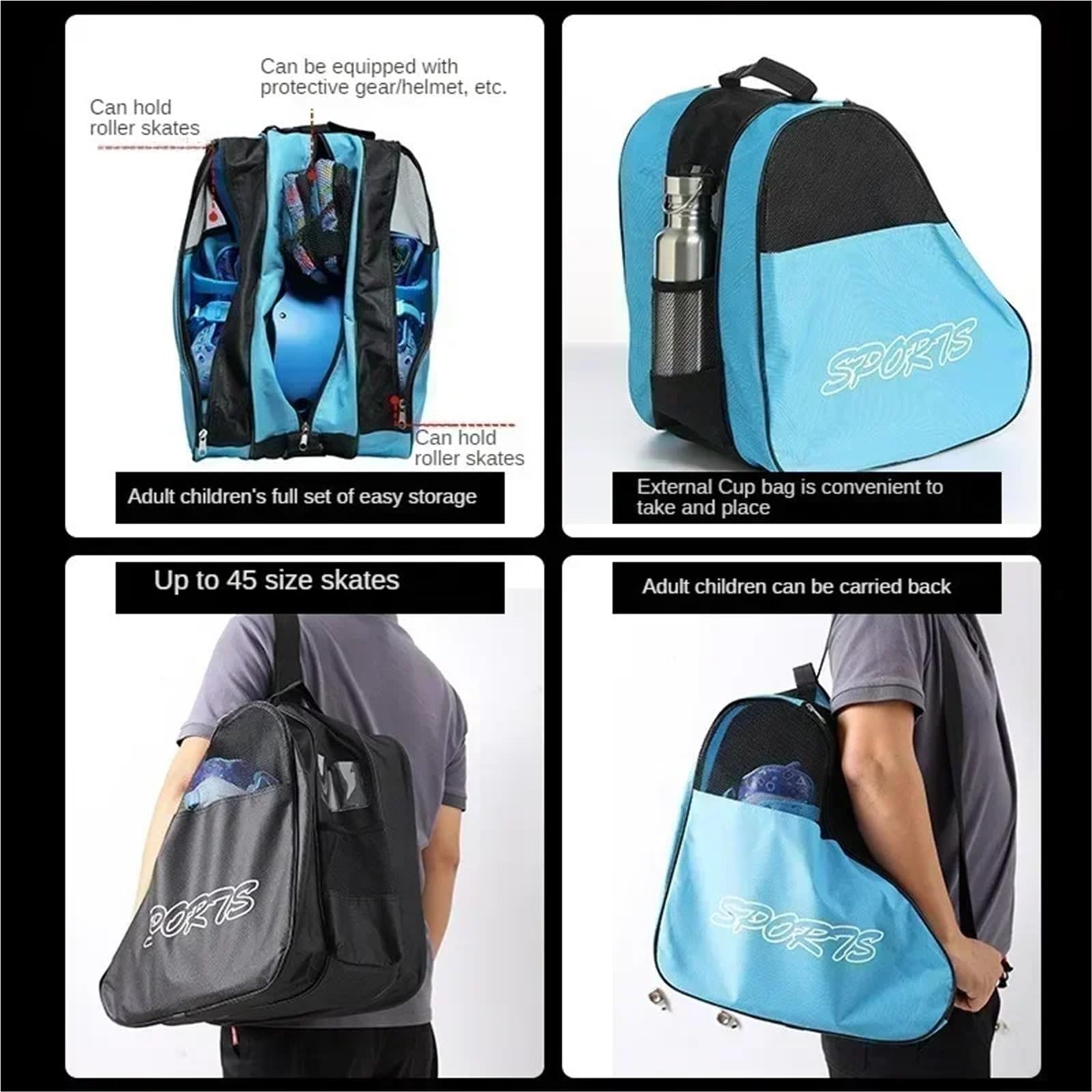 Borsa Patini Borsa da sci porta pattini traspirante Porta Speed ​​​​Adulto