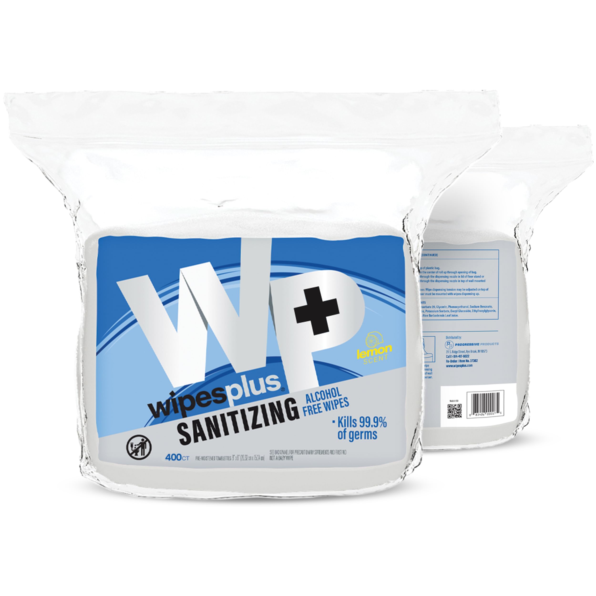 WIPESPLUS Bolsa de recambio de toallitas desinfectantes para manos sin alcohol para el hogar y el negocio, 3200, (4 paquetes de 800)