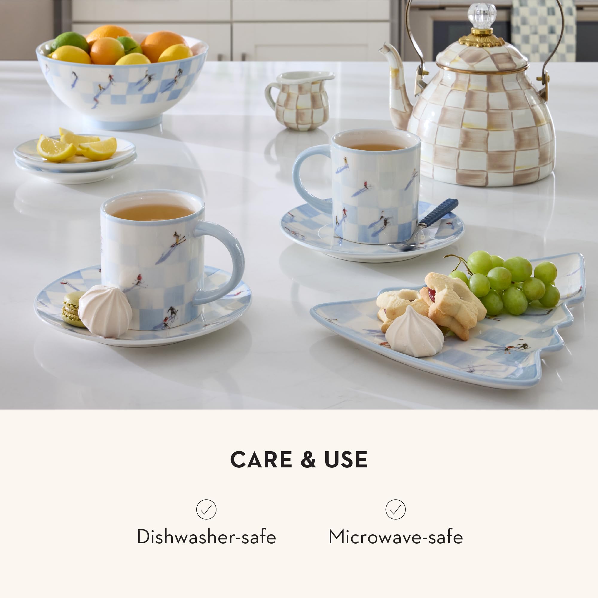 Amazon.com: MACKENZIE-CHILDS Gray Malin Set of 4 Stoneware