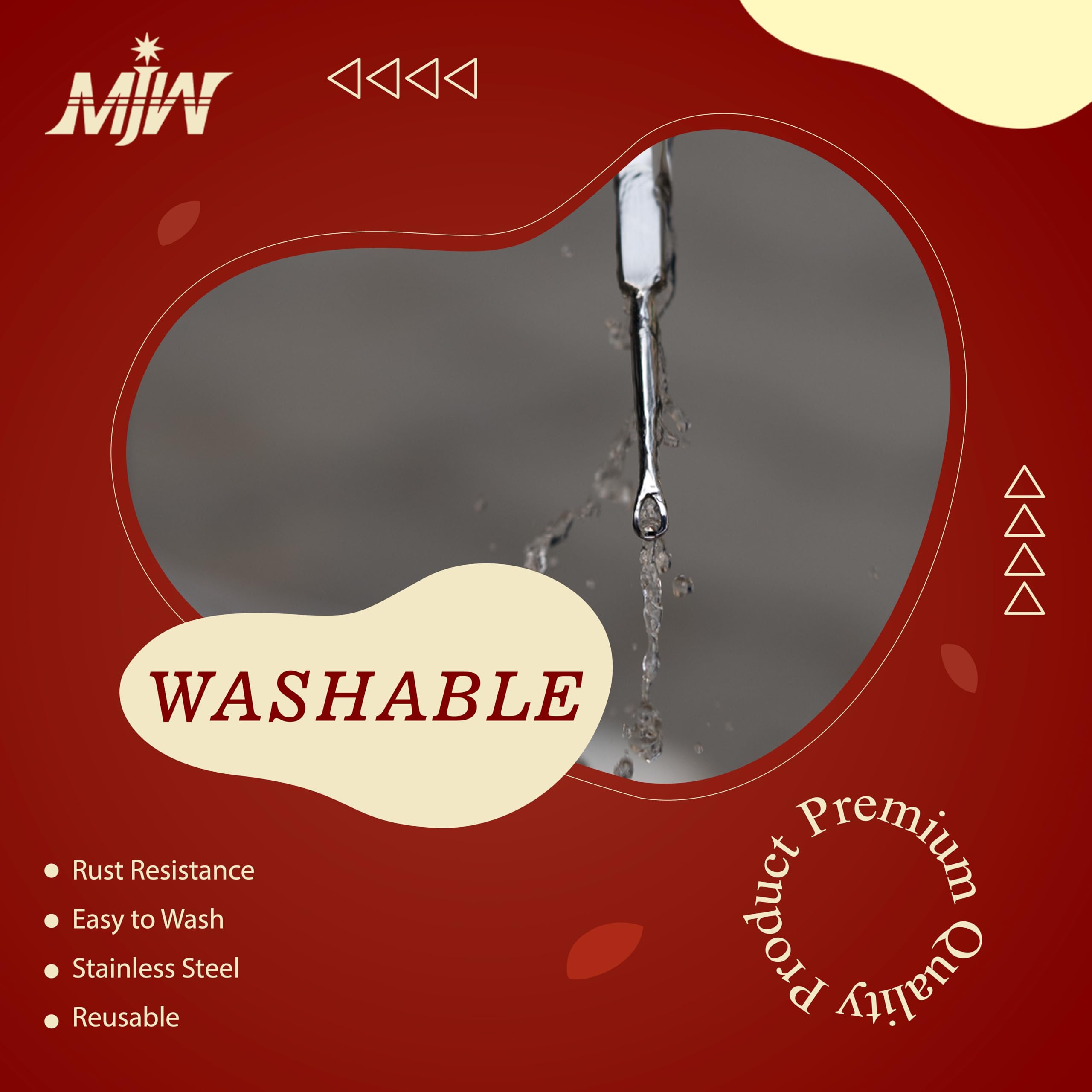 MJW Professionale Rimuovi cerume Di acciaio inossidabile- Strumento Curette Orecchie A Rimuovere l'irrigazione Dell'orecchio, Detergente per Orecchie Igienico Riutilizzabile per Adulti e Bambini