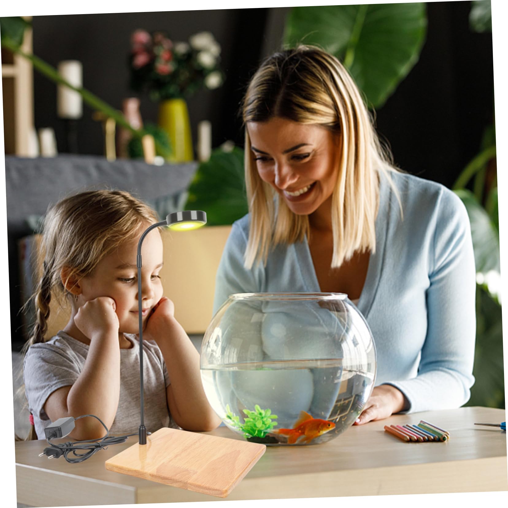 Mipcase Luces De Paisaje Para Peceras Lámpara Para Plantas De Acuario Soporte Para Acuario De Material Resistente Luz Para Pecera Plantada Con Función De Iluminación Para Decoración