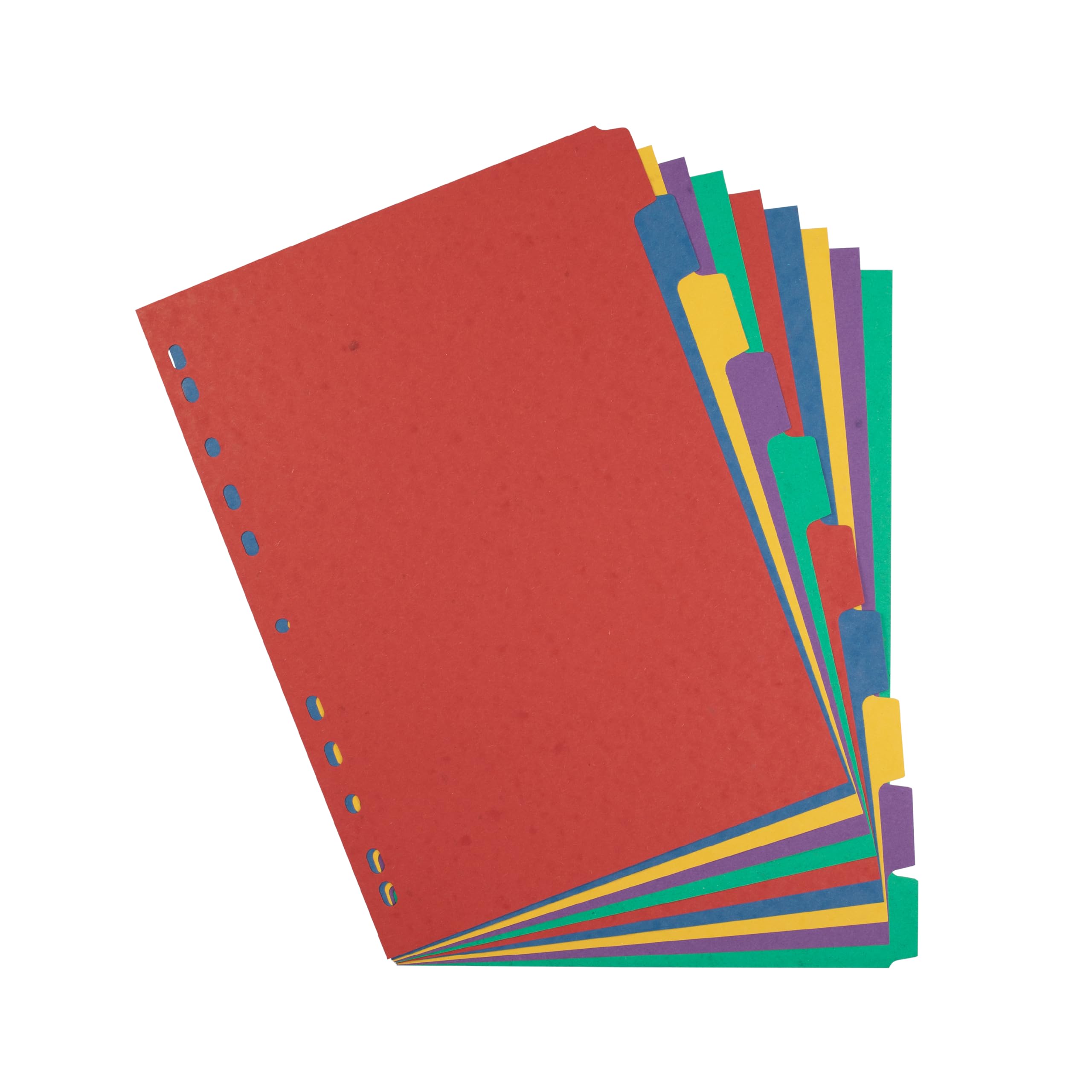 Elba A4 Pressboard Dividers, 10-Part Assorted Colours, Durable Filing Index Tabs