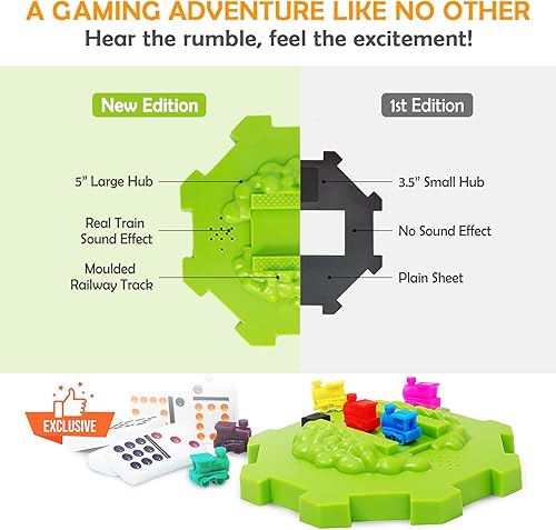 Miniatura 2 de Yinlo Juego de dominó de tren mexicano con efecto de sonido, juego de dominó para viajes, 91 azulejos dobles de 12 colores juego de viaje con caja