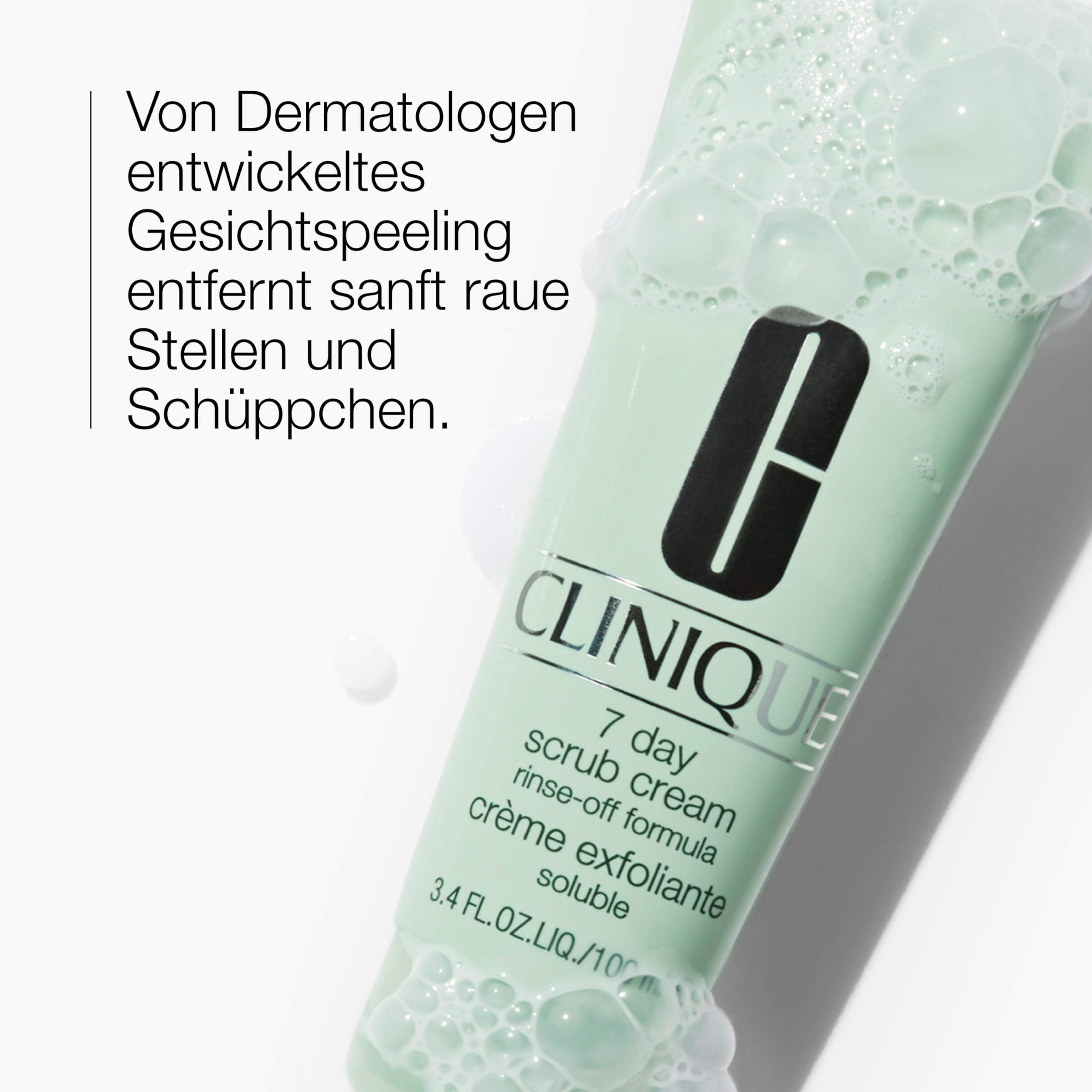 Clinique 7 Day Scrub Cream Rinse-Off Formula | Gesichtspeeling | Entfernt abgestorbene Hautzellen | Für glattere Haut | 100 ml