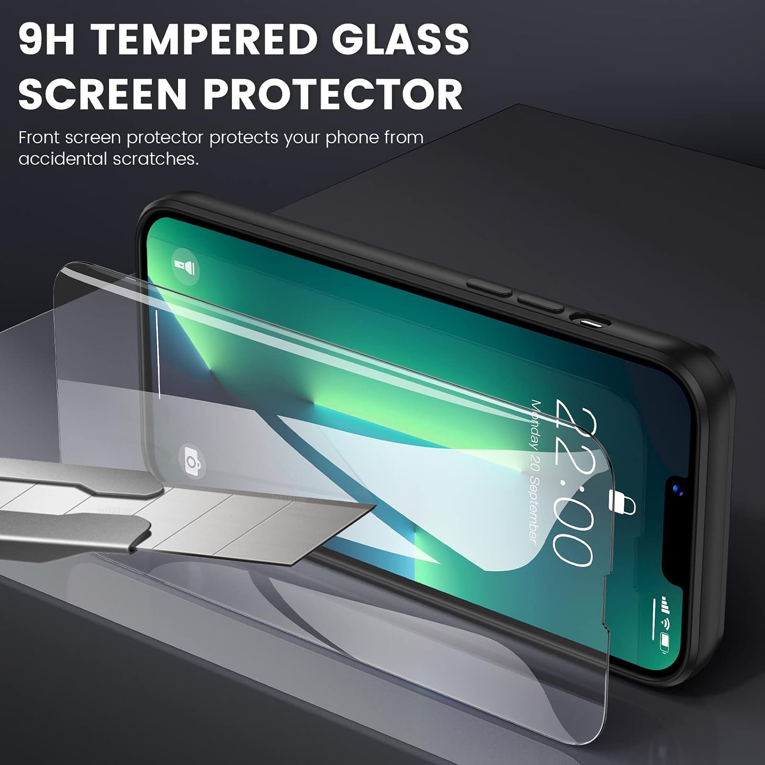 Maxdara for iPhone 13 Pro Max Phone Case with Stand and Slide Camera Cover, iPhone 13 Pro Max Case with Screen Protector Drop Protection Case for iPhone 13 Pro Max 6.7 inch, Alpine Green