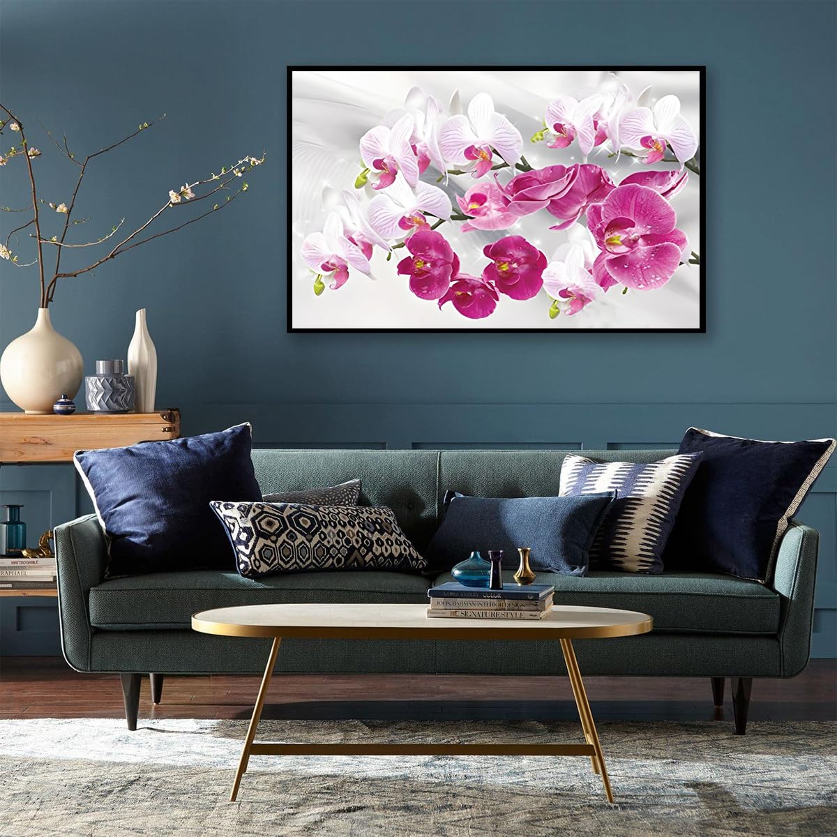 Tiwabb Diamant-Malerei Set Für Erwachsene – Blumen-Motiv, 30,5 Cm, 5D-Vollbohrer, Inkl. Werkzeug