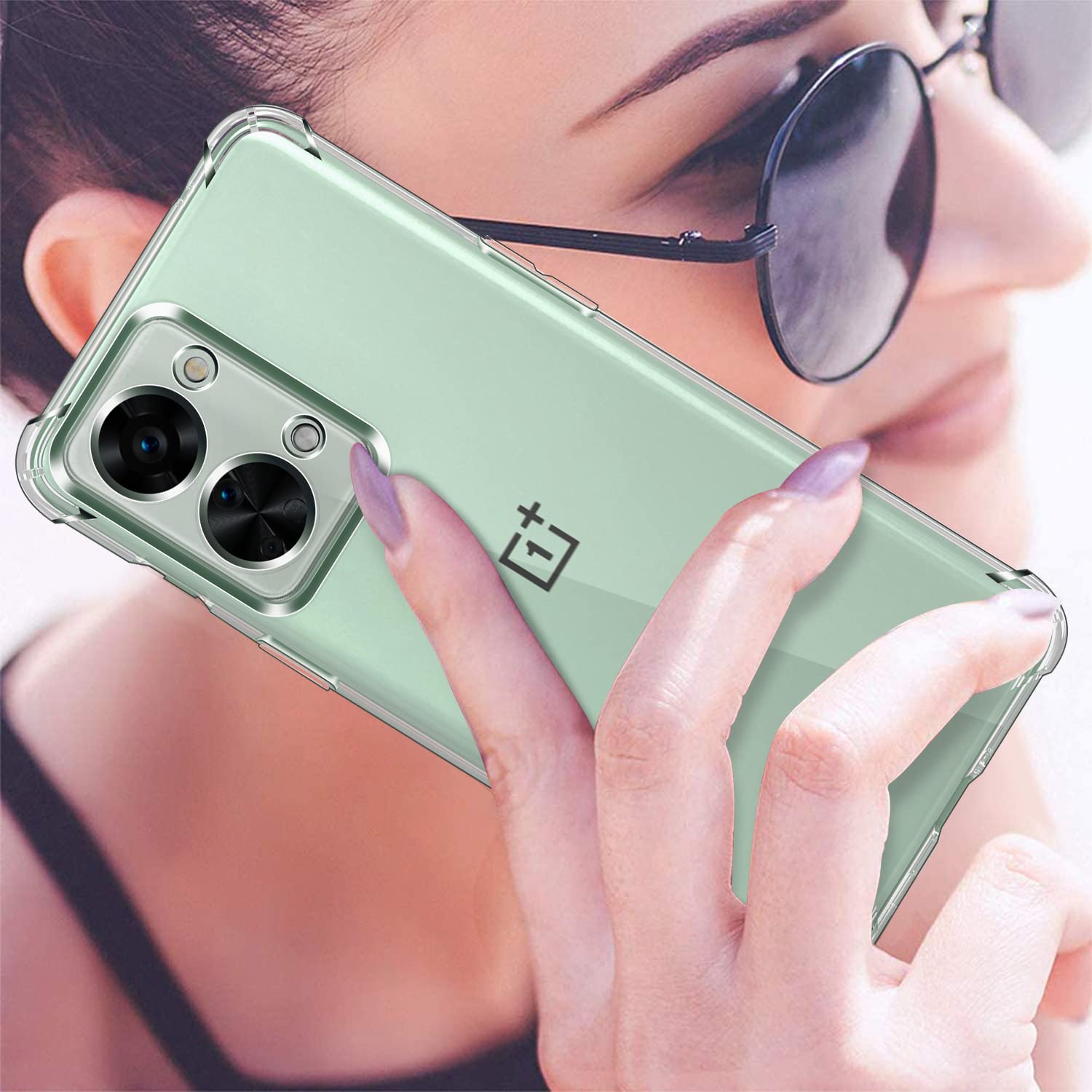 iVoler Etui na telefon OnePlus Nord 2T, Przezroczyta obudowa absorbująca wstrząsy z miękkim parabuzem z tworzywa TPU, cienkie, miękkie, silikonowe, ochronne etui z tworzywa TPU