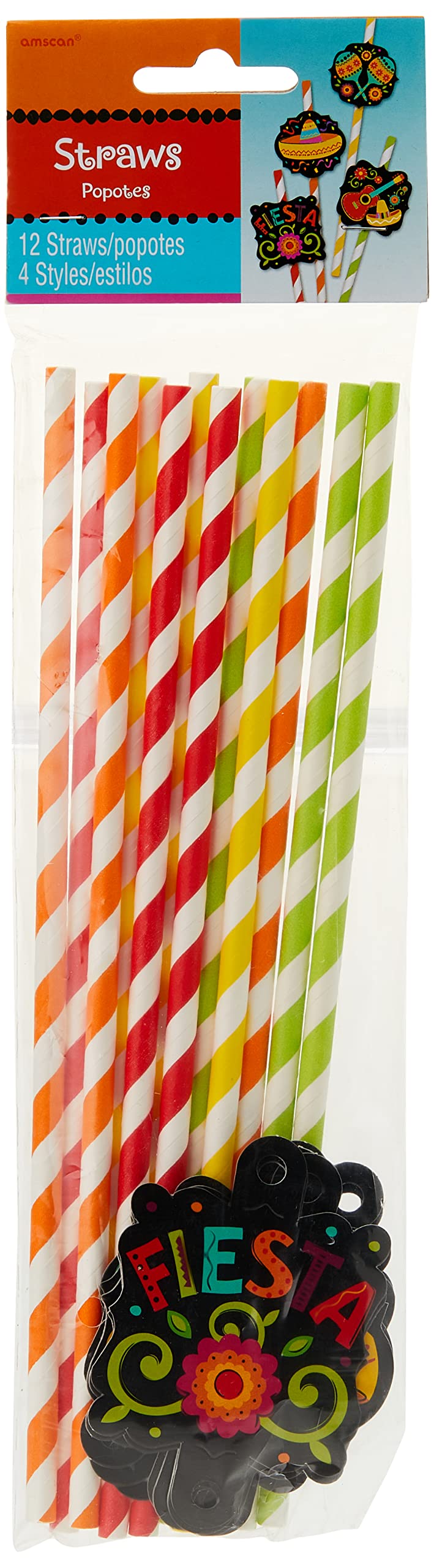 Amscan Disposable Paper Straws, 9