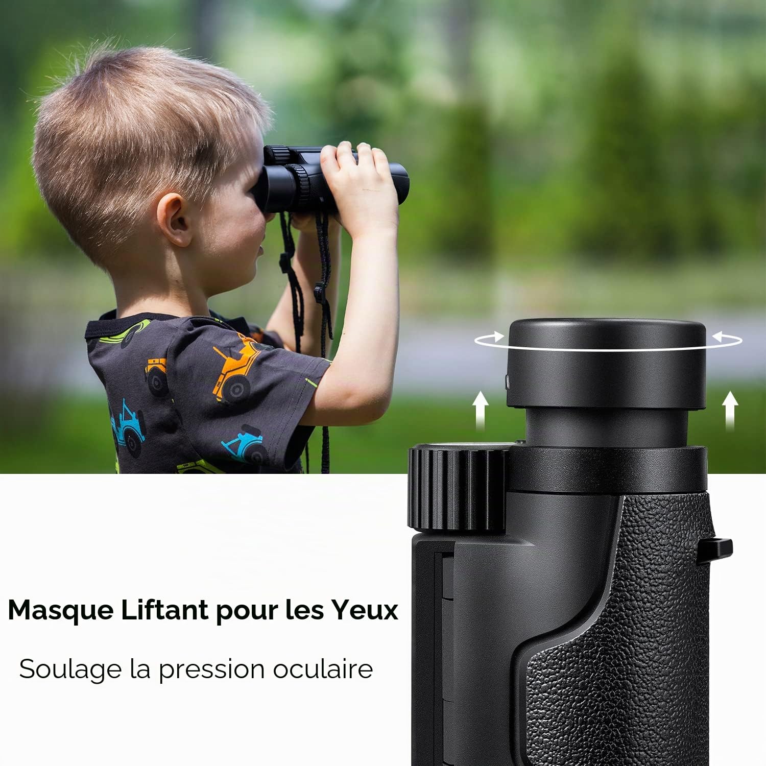 K&F CONCEPT Jumelle 10 * 25 HD, Mini Télescope Binoculaire avec BAK4 Prisme | Multi-revêtement, pour Enfants et Adultes, pour Oiseaux, Concerts, Randonnée, Sports, Camping