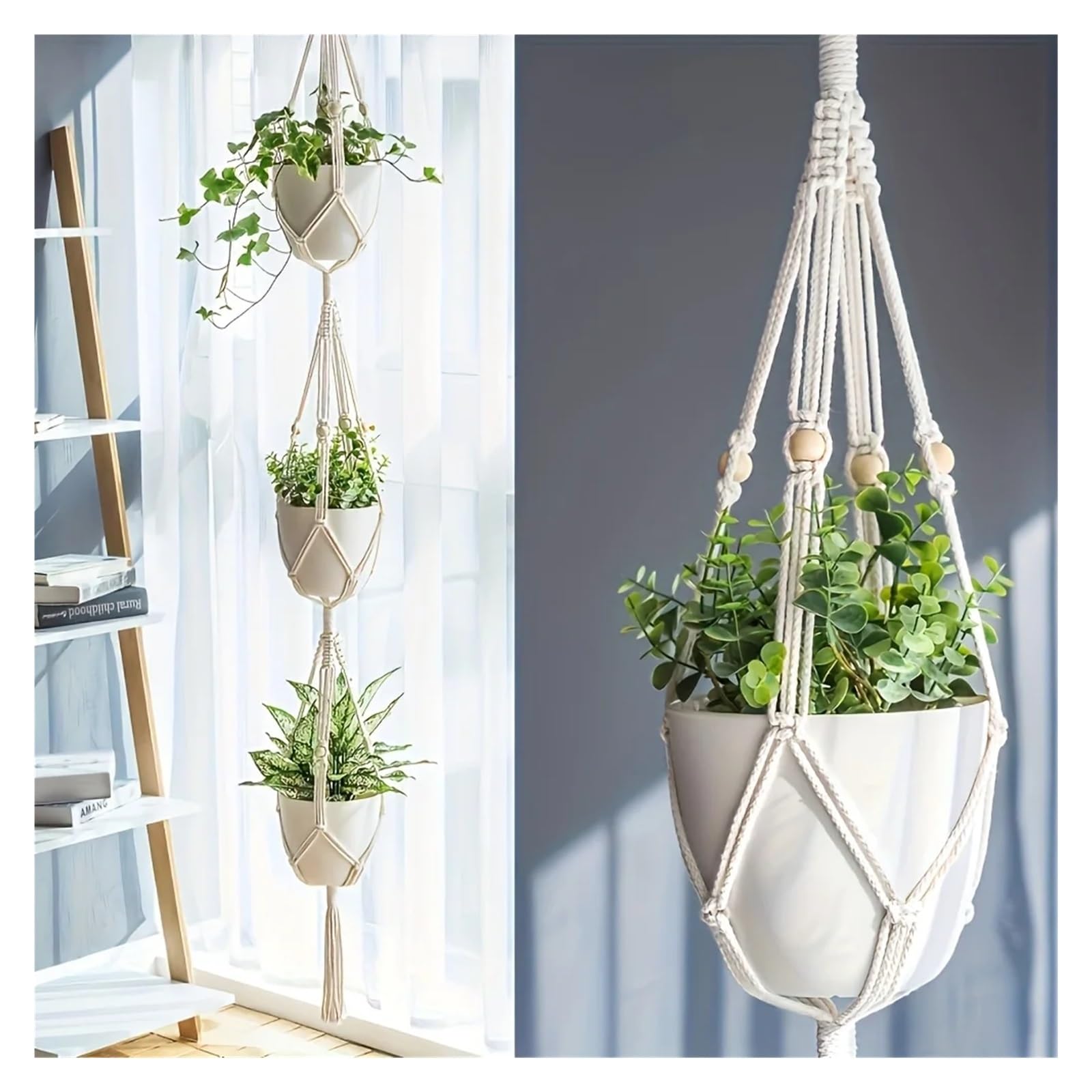 Suspension Plante Cintre for Plantes en Perles à 2/3 Niveaux